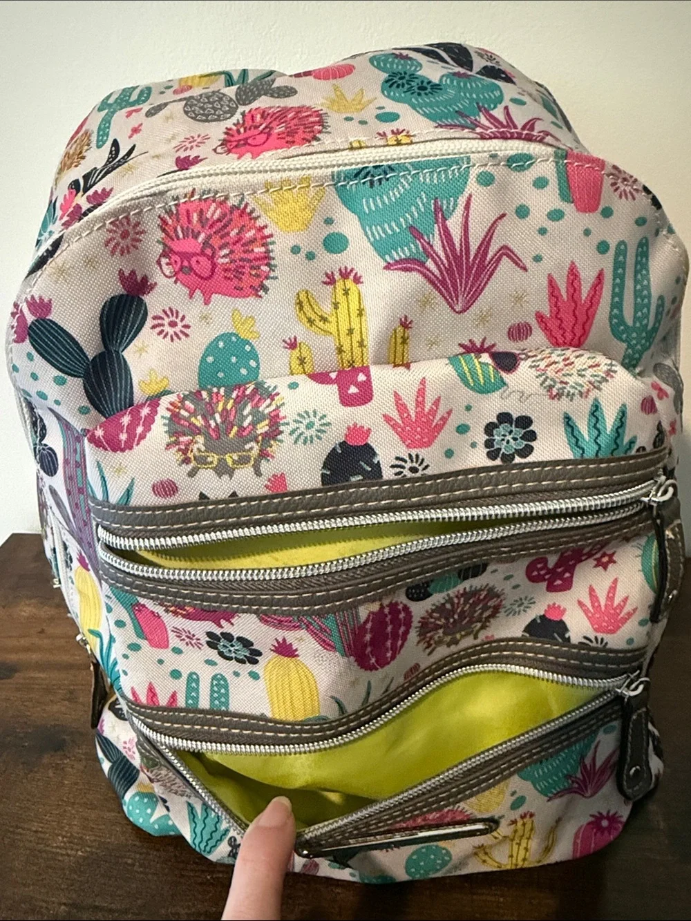Lily Bloom Cactus Critter Print Colorful Hedgehog Mini Backpack New NWT